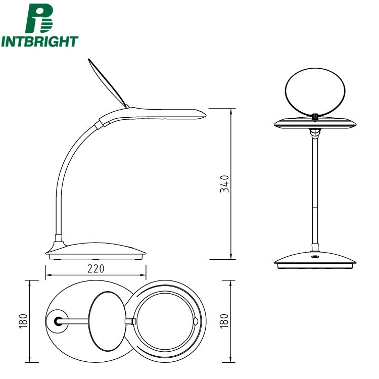 High quality 9101LED table magnifying lamp illuminated magnifier lamp for facial beauty dental