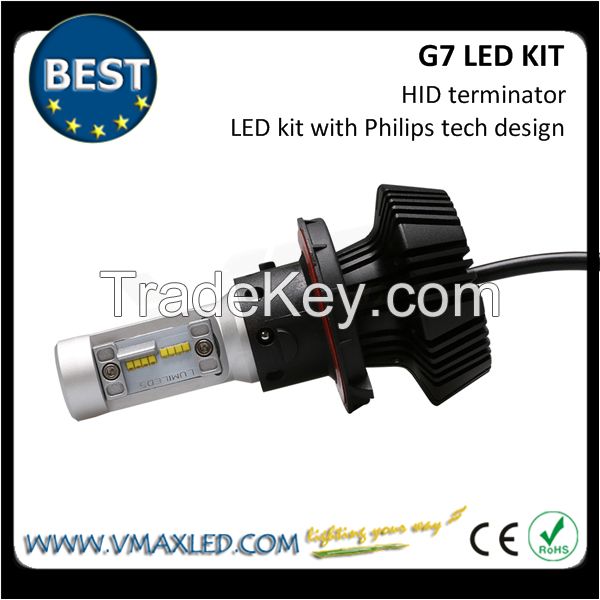 G7-H13 Perfect High Low Beam LED Headlight Kit without Dark Spot