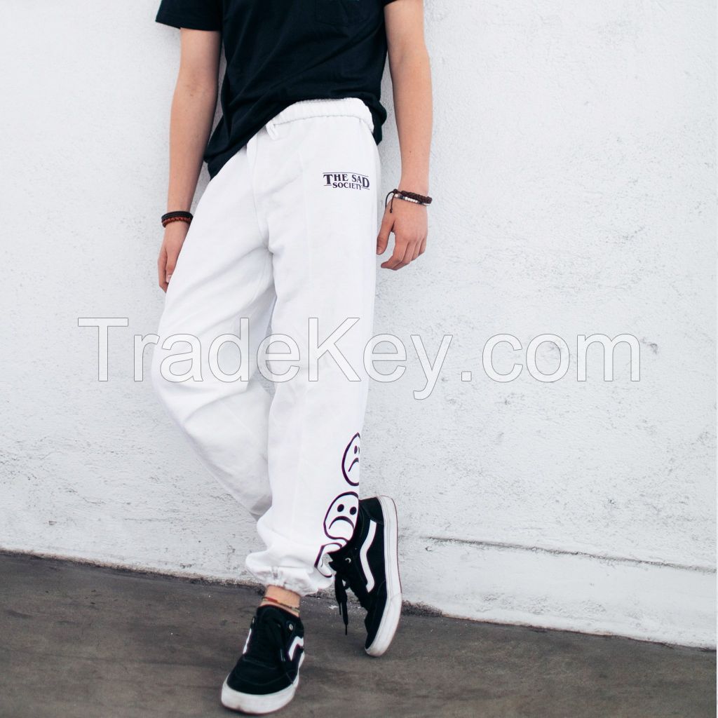 Sad Society White Sweat Pants