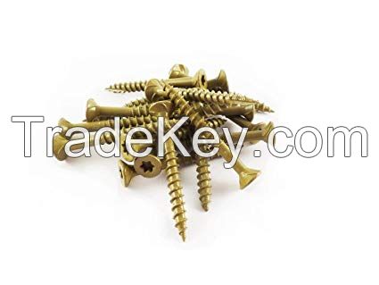 Zinc & Yellow Passivate Countersunk Wood Construction Screws