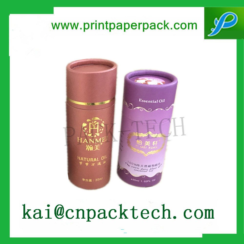 Custom Printed Round Stand up Wine Packing Box Paper Cylinder Box