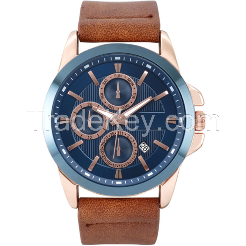 2018 Luxury Charming Design Analog Quartz Movement Leather Wrist Watch For Men OEC In China