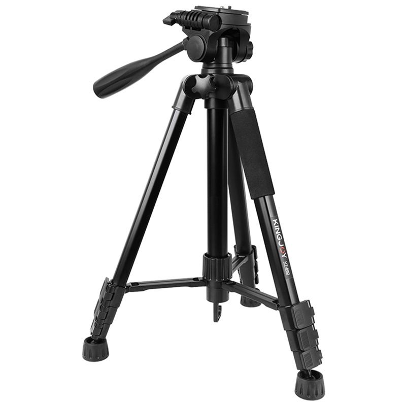 2019 Kingjoy new 4 section professional aluminum video camera tripod