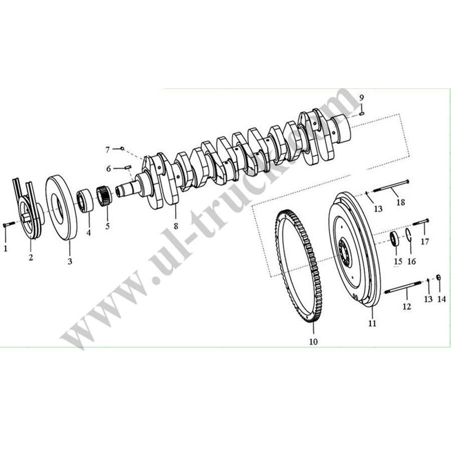 weichai wd615 engine parts 161560020029 forged steel crankshaft