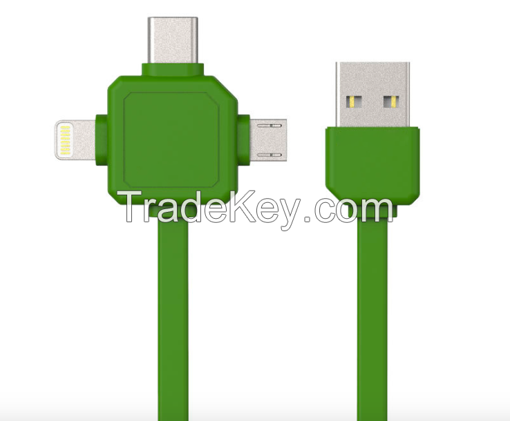 Universal USB Charging Cable(Type-C/Micro USB/Lightning)