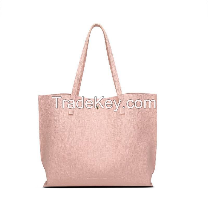 Popular Design Semi-PU Women Shopper in Low Price