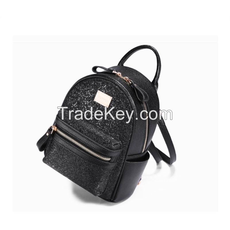 Glitter PU Large Capacity Fashion Lady Backpack Supplier