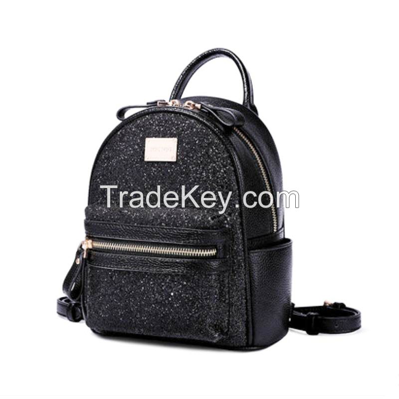 Glitter PU Large Capacity Fashion Lady Backpack Supplier