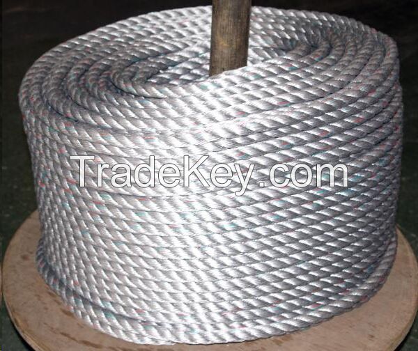 PE Rope 3/4 Strand Twisted Rope for marine rope