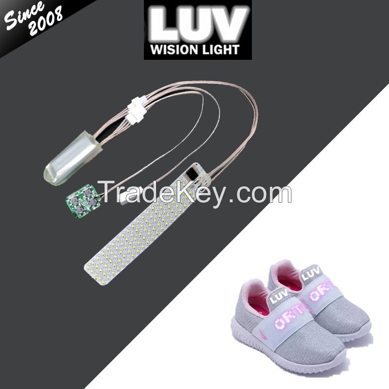 a mini programmable LED strip lights for light up shoes with color changing