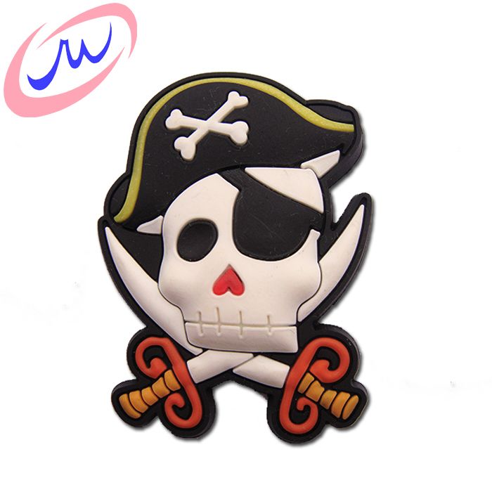 Custom magnet pirate shape pvc fridge magnet for promotion