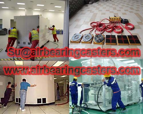 Air pads for moving equipment air casters