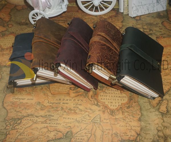 Handmade Refillable leather notebook with Brass for Leather Gift