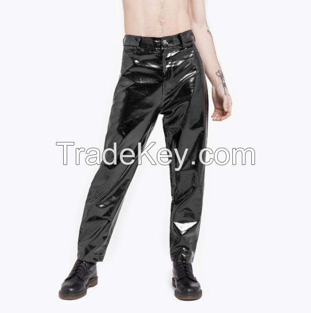 Kollektion 03 Shiny Black Chrome Trousers