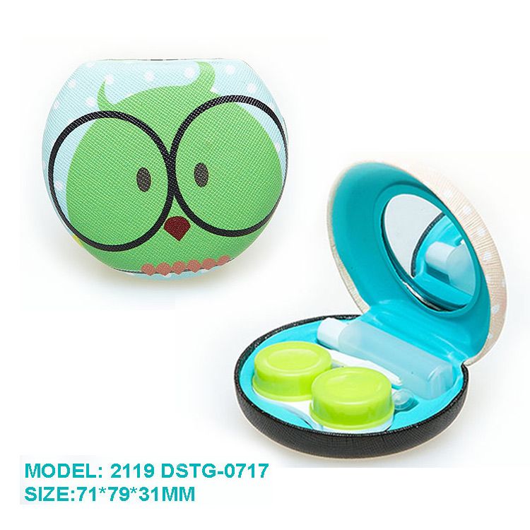 Personalized Contact Lens Case Cosmetic with Mirror Travel Kit