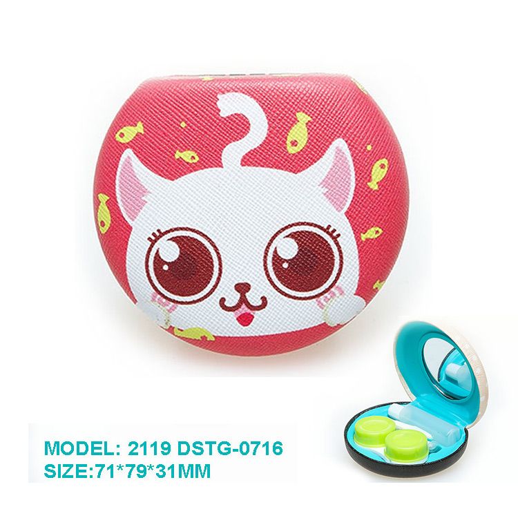 Personalized Contact Lens Case Cosmetic with Mirror Travel Kit