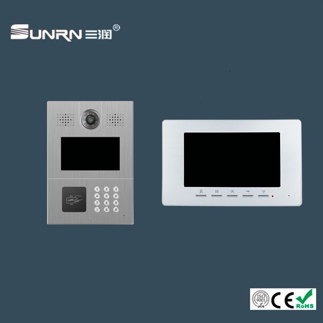 Digital Apartment IP Video Intercom with 8-zone Alarm, Flat to Flat Intercom