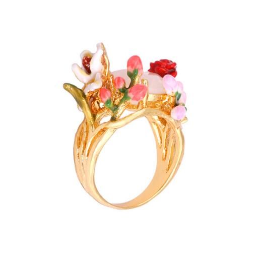 Statement Flower Shape Women&#039;s Finger Rings