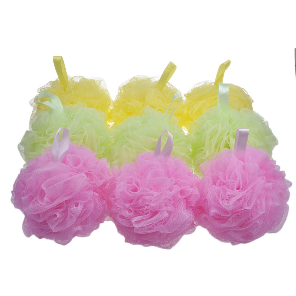  Bath Sponge / Flower Shower Puffs / for Spa Body Exfoliating