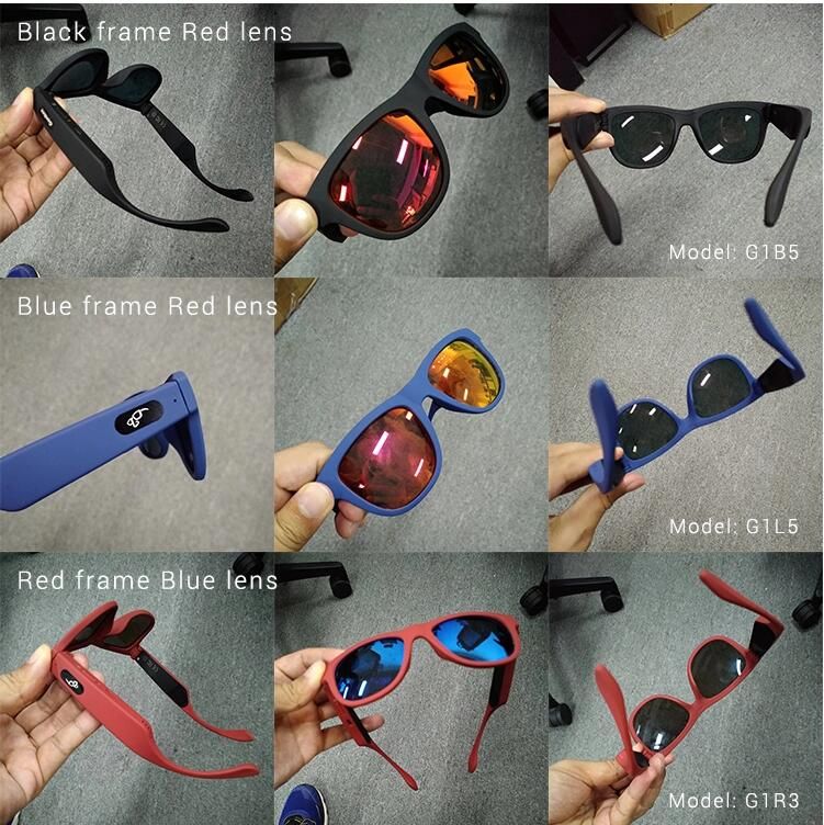 Glasses Manufacturer Wireless Sport Recording Headset Bone Conduction Glasses Bluetooth Sunglasses with logo Polarized Lens