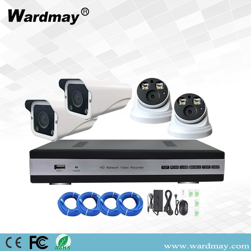 4chs 5.0MP Full Color in Day &amp; Night Network Poe IP Camera Systems