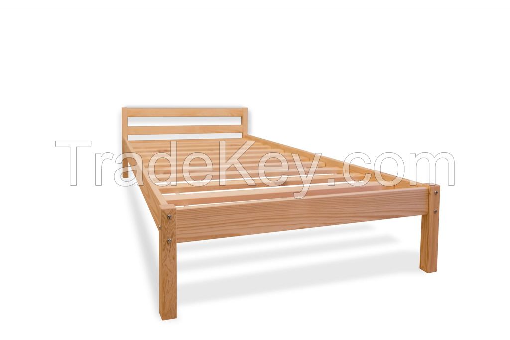 Single wooden bed