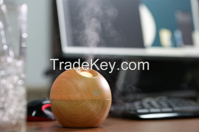 130ml Essential Oil Antique Ultrasonic Anion Humidifier Wood