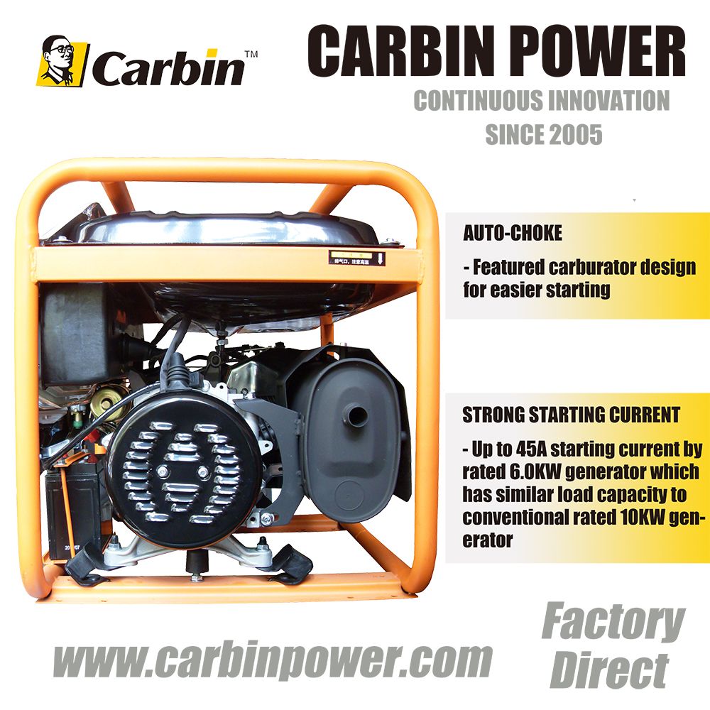 6.0KW SSC Auto-choke Gasoline Generator Set