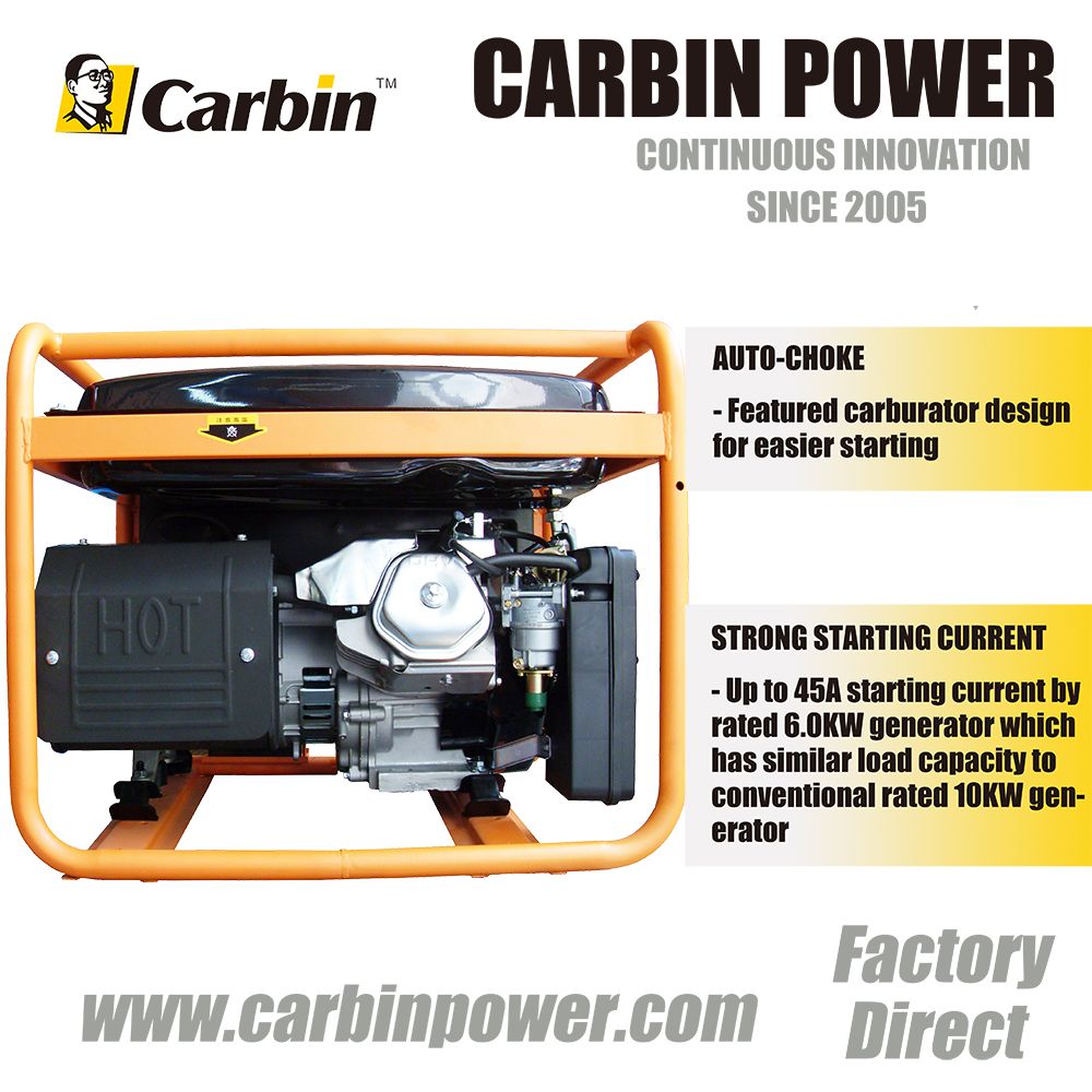 6.0KW SSC Auto-choke Gasoline Generator Set