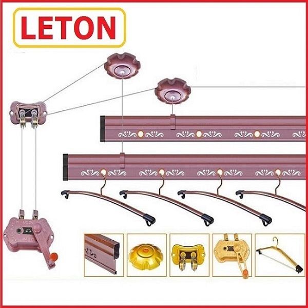 Manual balcony clothes drying rack