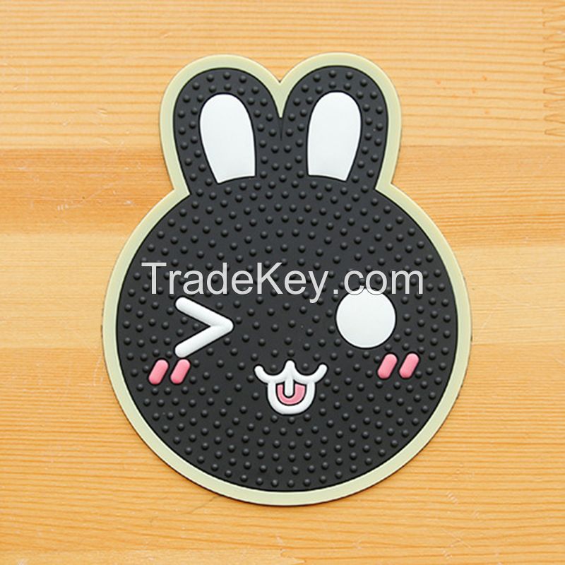 Custom Drink Soft PVC Silicone Cup Coaster 