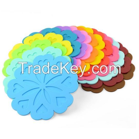 Custom Drink Soft PVC Silicone Cup Coaster 