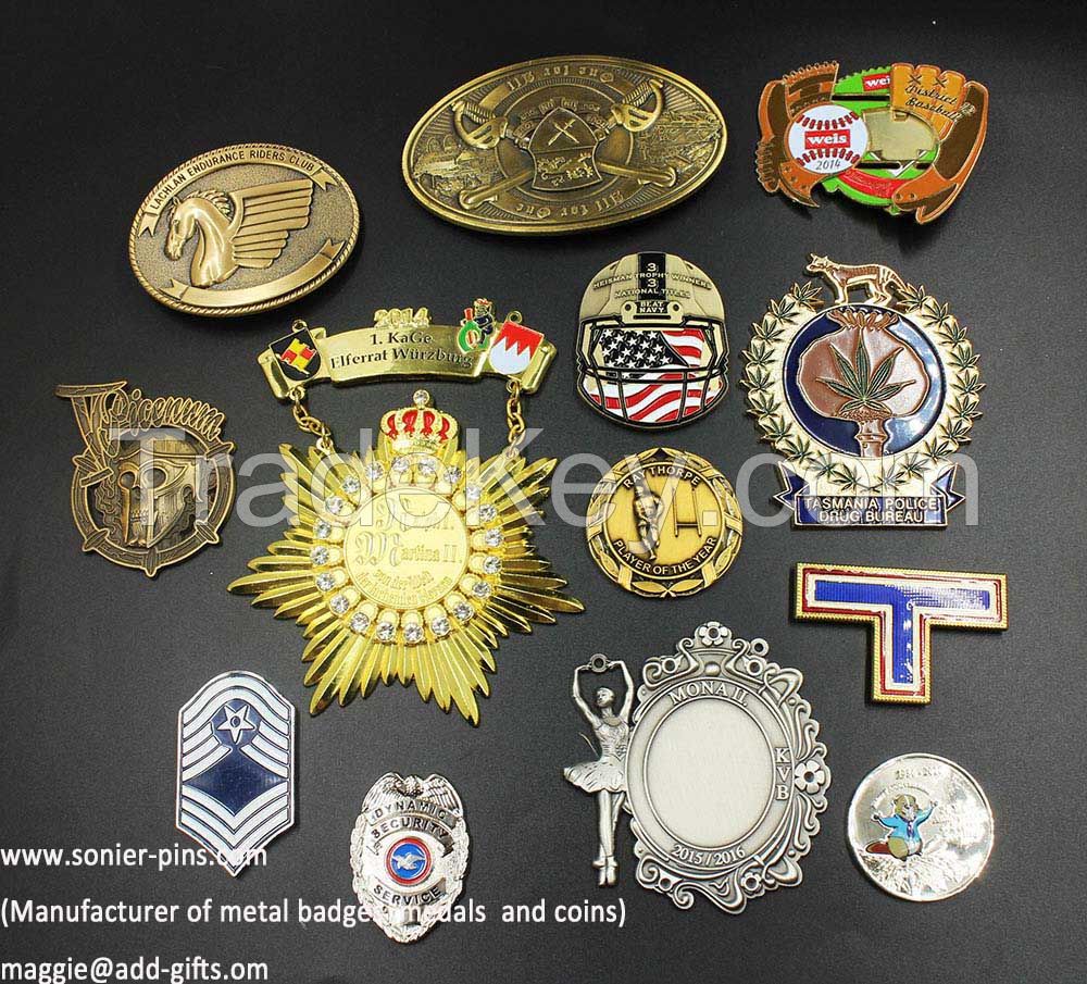 Custom metal coins for sports event  organization clubs free designs direct factory