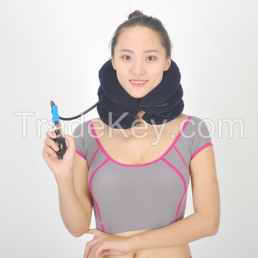 Inflatable cervical collar neck support collar