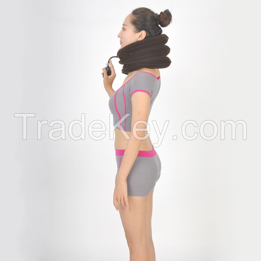 Inflatable cervical collar neck support collar