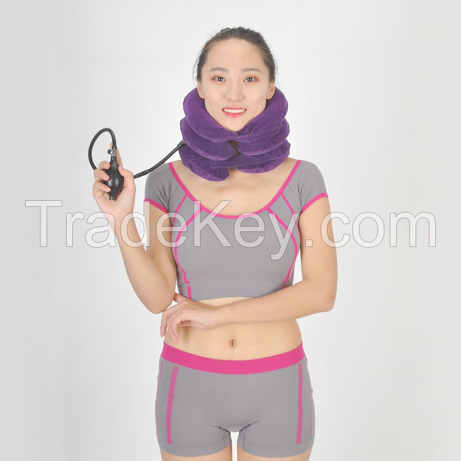 Inflatable cervical collar neck support collar