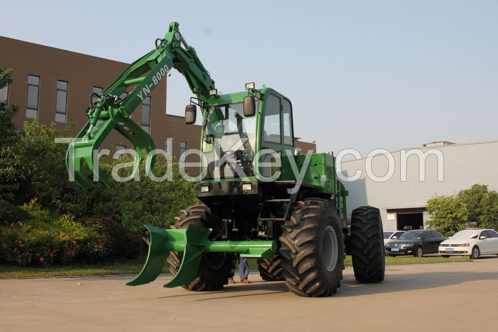 Sugarcane harvester grab loader 