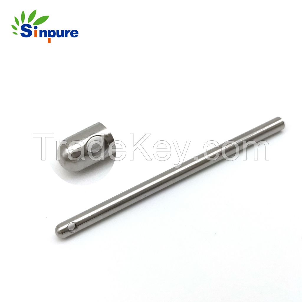 China OEM service stainless steel one end closed tube with side hole