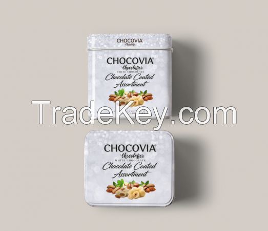 Gift choco dragees, Tin box