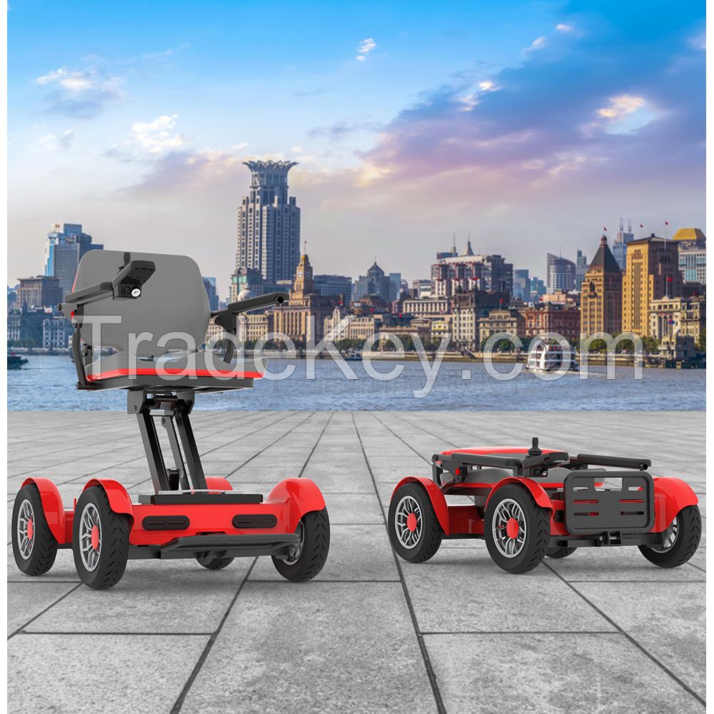 Four-wheel drive auto folding electric wheelchairs