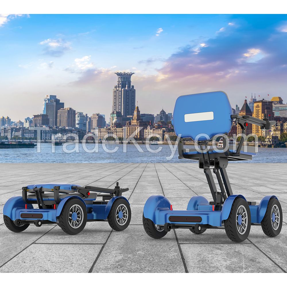 Four-wheel drive auto folding electric wheelchairs