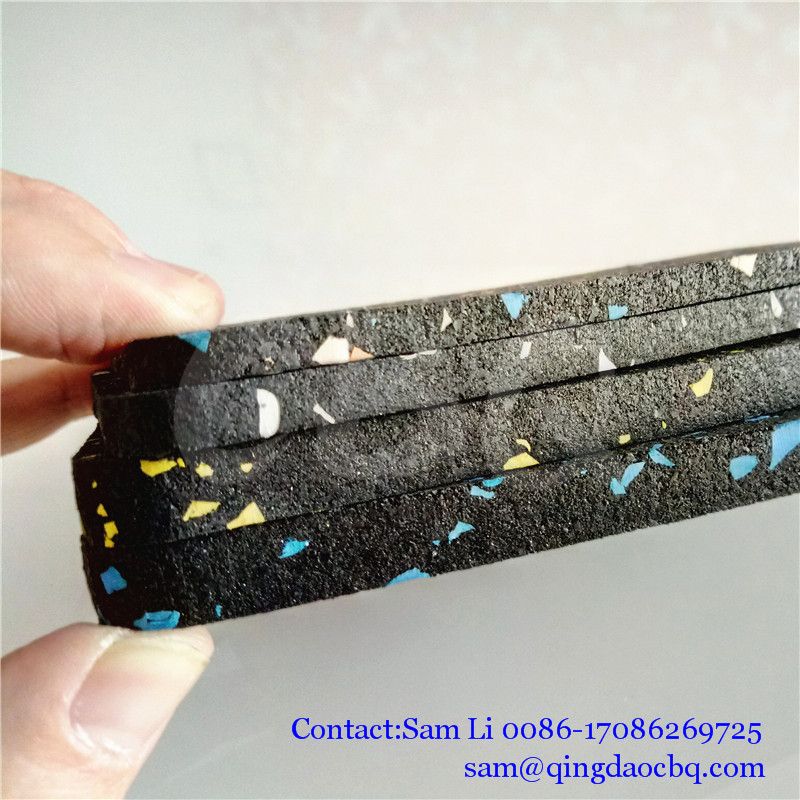 CBQ-R15, 15% colorful EPDM flecks gym fitness rubber flooring rolls