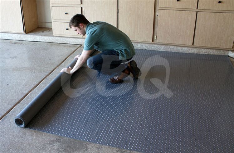 CBQ-PCR, Rubber garage PVC flooring rolls with round dots