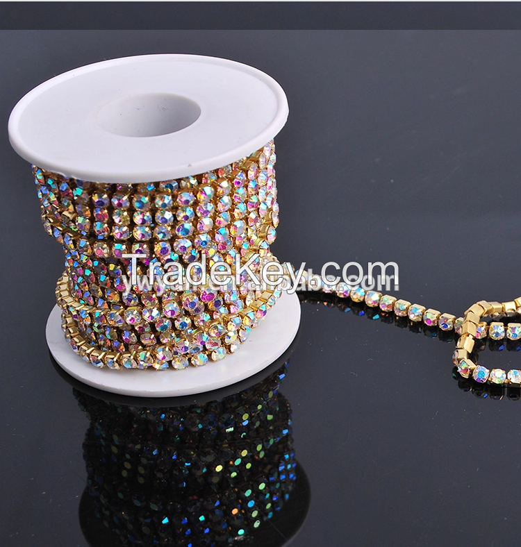 SS16 Crystal AB Rhinestone Cup Chain Wholesale