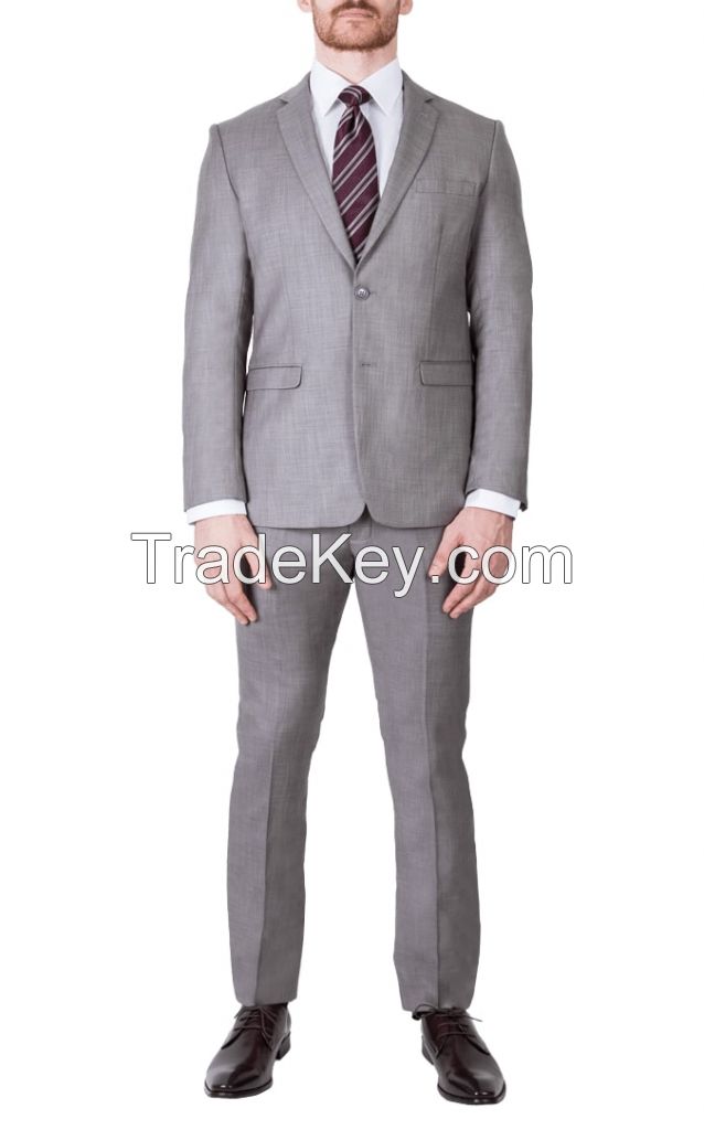 SM Silver Slim Fit Suit