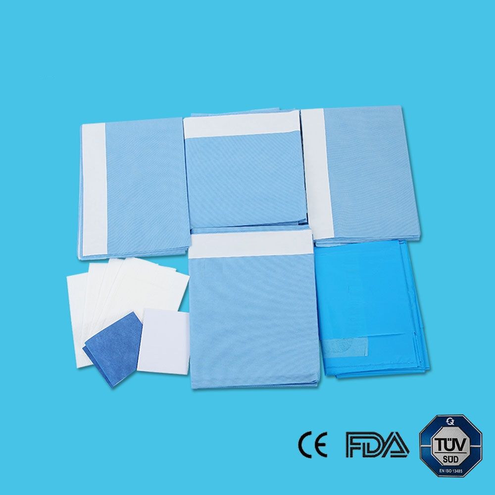 Disposable nonwoven reinforced universal surgical drapes pack