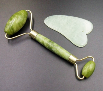 Double Head Facial Jade Roller Gua Sha