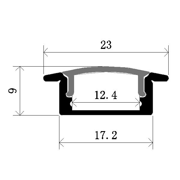 Hot sale recessed aluminum profile led linear light fixtures