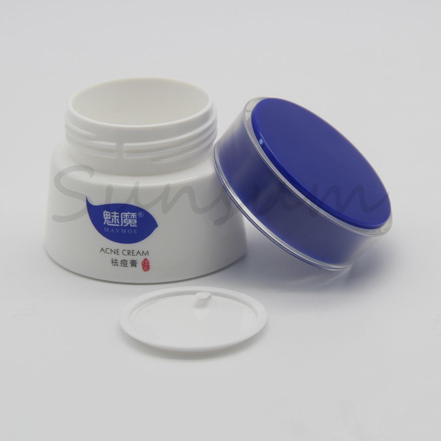 Customized plastic face cream jar for beauty