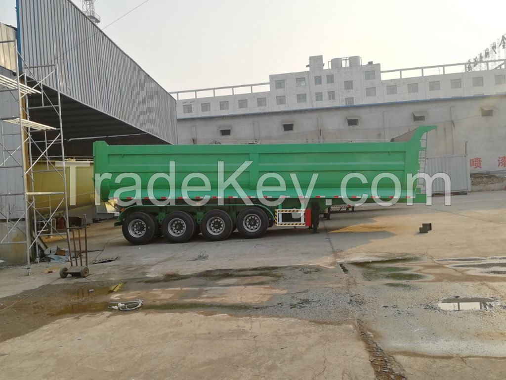 4-5 Axle 45cbm 80 tons  Dump Semi Trailer Sell To Ghana